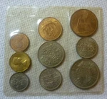 1953 Great Britain / United Kingdom - Official Unc Mint Set (9) Royal Pkg. Fixed Price $37.49.