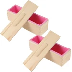 Pack 42 Oz Rectangular Soap Mold Flexible Loaf With Wooden Cover And. Fixed Price $29.99.