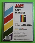 Jam Paper & Envelopes Poly Sleeves 12-PK Assorted Colors 9" X 11 1/2". Fixed Price $7.99.