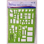 Alvin Drafting 1/4" Scale Interior Design Kitchen Bath Bedroom Template TD7161. Fixed Price $18.99.