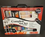 Daler Rowney Simply Complete Art Set W/ Aluminium Easel 111 Pieces - Box Damage. Fixed Price $45.89.