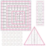 Quilting RULERS,6 And TEMPLATES(3.5"X3.5", 5"X5", 8"X8", 10"X1.... Fixed Price $21.07.