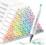 Ohuhu 96 Colors Alcohol Pastel Markers Double Tipped Brush&chisel Refillable Ink. Fixed Price $79.99.