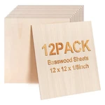 Basswood Sheets 12"X12"X1/8" 3MM Packs Plywood Board Unfinished W.... Fixed Price $32.99.