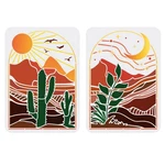 Fingerinspire 2 Pcs And Moon Painting Stencils 11.7X8.3 Inch Boho Sunrise.... Fixed Price $12.41.