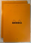 2 Pack! A4 Rhodia Notepad NO18 Lined - W/margin 80 Sh 1/4 X 11 3/4. Fixed Price $25.00.