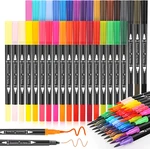 Soucolor Art Brush Markers Pens For Adult Coloring Books, 36 Colors Numbered. Fixed Price $13.55.