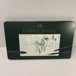 New Faber-castell 26 Pitt Artists' Graphite Pencils Tin Some Missing. Fixed Price $27.99.