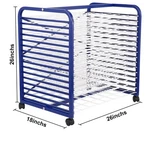 Garvee Art Drying Rack 16 Removable Shelves, Mobile Paint With Four. Fixed Price $110.00.