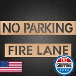 Tinlade 12 Inch Letter No Parking Fire Lane Stencils For Lot Curbs Paint. Fixed Price $60.90.