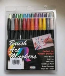 Uchida 1500-24 Brush-tip Markers, Assorted Colors, Set Of. Fixed Price $29.75.