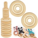 Wooden Rings For Crafts - 33PCS (3 Sizes: 3CM/5CM/7.5CM) Unfinished Natural.... Fixed Price $14.44.