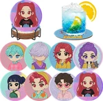 8 Pcs Anime Demon Hunters Diamond Art Coasters Kit Embroidery Cross Stitch. Fixed Price $23.99.