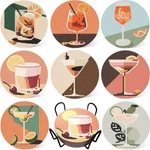 6 Pcs Diamond Painting Coasters Kits 3.93 Inch Diy Art Cocktail Decor. Fixed Price $23.99.
