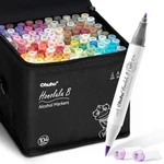 Ohuhu Alcohol Markers 104-COLOR Double Tipped Brush & Fine- Refillable. Fixed Price $79.99.
