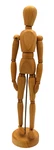 Wooden Artist Drawing Model Manikin Mannequin Figure Human Body 12" W/ Base 13". Fixed Price $16.67.