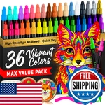 Artistro 36 Dual-tip Acrylic Paint Markers For Rock, Fabric, Wood, Glass, Eggs. Fixed Price $14.99.