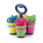 Westcott School Scissors Caddy W/24 Pairs Of Kids' W/microban, 5" Blunt. Fixed Price $30.00.