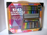 101 Budding Artist Kid's Creativity Wood Case 96 Pieces New Sealed. Fixed Price $23.00.