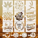 13 Pcs Cookie Stencils,reusable Artisan Bread For Sourdough 5X5 Inch.... Fixed Price $12.92.