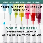 C00-C10,N00-N10,W00-W10,T0-T10 * Copic Ink Refill U.s. Authorized Retailer. Fixed Price $5.95.