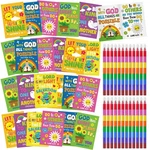 Cinrobiye 24-SET Bible Coloring Books & Crayons Christian Holiday Party Favors. Fixed Price $26.98.