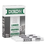 Dixon 464-52300 Industrial Lumber Marking Crayons, 4.5" 1/2" Hex, White, .... Fixed Price $22.78.