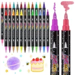 48 Tip Brush Markers, 24 Pcs Dual-colors Metallic Glitter.... Fixed Price $30.51.