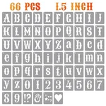 Asmpio 1.5 Inch Alphabet Letter Stencils Kits, 66 Pcs Drawing. Fixed Price $16.31.