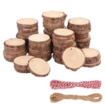 80 Pcs 3.2-3.6INCH Unfinished Wood Slices, Natural Predrilled Wi.... Fixed Price $40.87.