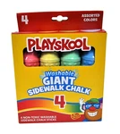 Playskool Washable Giant Sidewalk Chalk 4 Count. Fixed Price $10.95.