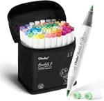 Ohuhu Alcohol Markers 48-COLOR Brush Fine Dual Tip Art Sketch Coloring Set. Fixed Price $84.95.
