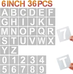 Yeajon Inch Letter And Numbers, 36 Pcs Alphabet Art Craft Stencils,. Fixed Price $18.29.