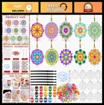 30 Sets Diy Stained Glass Kits - Mandala Suncatchers, Paint Your Own Window Orna. Fixed Price $43.99.