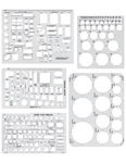 5 Pcs Architectural Templates: Circle, House Plan, Interior Design & Furnitur.... Fixed Price $15.69.
