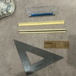 Drafting & Ruler Tools Lot Pre Owned Alvin Parallel Glider 90 Staedtler. Fixed Price $35.00.