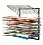 Copernicus Wide 20-SHELF Wall Mount Art Drying Rack For Classrooms And St.... Fixed Price $332.61.