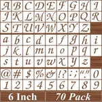 6 Inch Alphabet Letter Stencils - 70 Pack Number Templates Wit.... Fixed Price $23.84.
