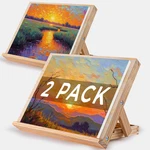 Art Easel For Painting, Tabletop Wooden Stand Adjustable Angle Portable. Fixed Price $45.56.