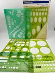 Staedtler Vintage Drafting Templates Rapidesign Lot Of 6 Circles Ellipse Pickett. Fixed Price $35.00.