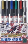 Gundam Metallic Marker 6 Color Set GMS121. Fixed Price $32.99.