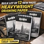 Professional Heavyweight Drawing Sketch Pads, 4X6 Soho Urban Artist Paper. Fixed Price $94.86.
