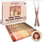 Flysea Skin Tone Acrylic Paint Markers Set 12 Pack Water-based Extra Fine Tip. Fixed Price $19.99.