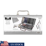 Wooden Box Set 58 Pieces Sketching Drawing Tools Artists Crafters Hobbyists. Fixed Price $46.35.