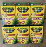 Crayola 24 Count Assorted Color Crayons Lot Of 6 Packs New School. Fixed Price $13.99.