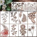 Zosylley 01 Stencil 14" Sunflower Fern Vine. Fixed Price $20.00.