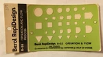 Nos Berol Rapidesign Template Operation And Flow Process R-55 Free Ship!. Fixed Price $15.99.