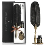 Vangoal Vintage Black Feather Pen And Ink Set, Classic Series Goose. Fixed Price $20.39.
