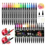 Zscm 32 Colors Duo Tip Brush Markers Pen Set Artist Fine And Co.... Fixed Price $19.25.