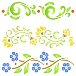 Stencils For Walls: Vintage Borders Stencil, 8.5 X Inch (l) - Classic Flo.... Fixed Price $26.19.
